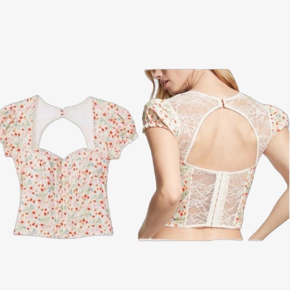 🍓Victoria’s Secret Strawberry Lace Corset Size S NWT🍓